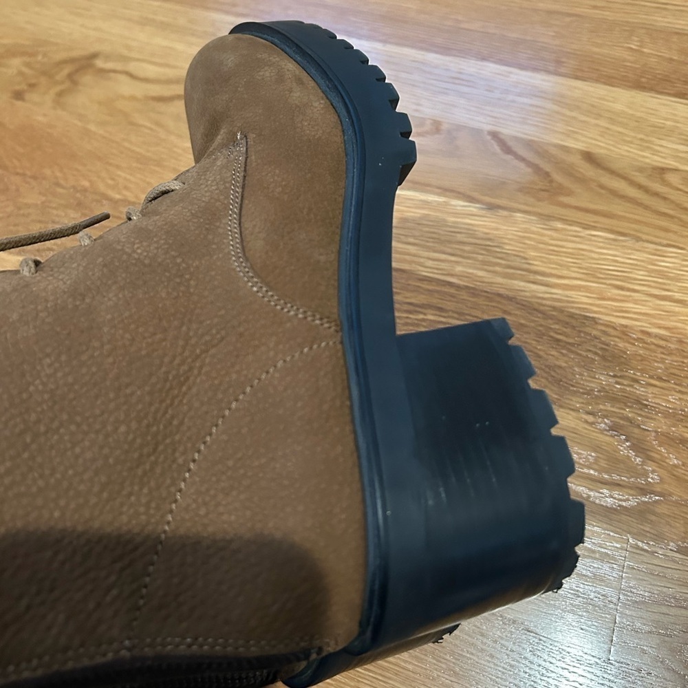 Madewell The Bradley Lace-Up Lugsole Boot Color Burled Wood Size 8 - Picture 8 of 16